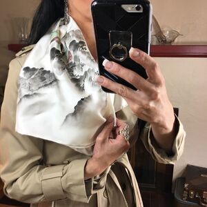 Hand painted square scarf 